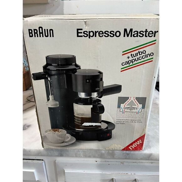 Braun Coffee Espresso Master Machine Maker Turbo Cappuccino E200T open box - Picture 1 of 9